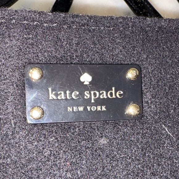 Kate Spade Purse Handbag Quinn Beantown Wool Button Satchel Pocketbook - Picture 16 of 16